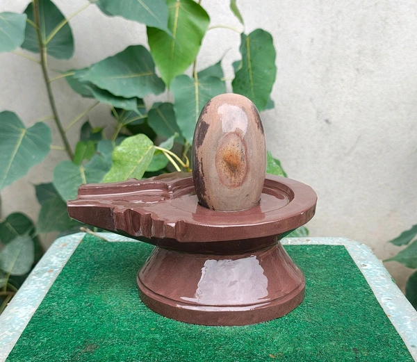 Spiritual Stone World 4 Inch Shivling 8 Inch Jaladhara 