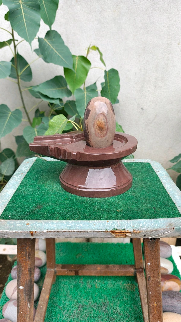 Spiritual Stone World 4 Inch Shivling 8 Inch Jaladhara 