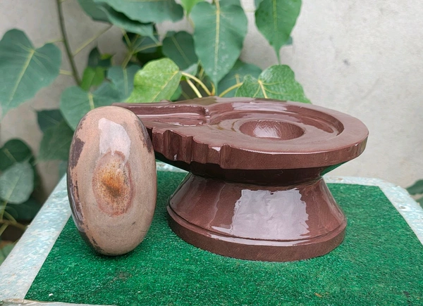 Spiritual Stone World 4 Inch Shivling 8 Inch Jaladhara 