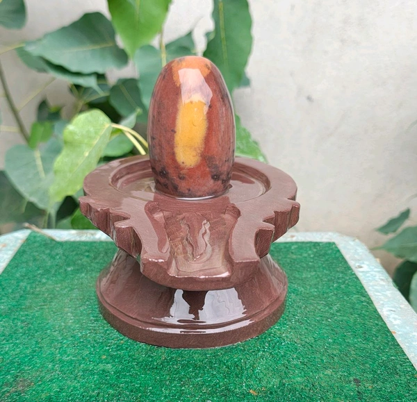 Spiritual Stone World 4 Inch Shivling 8 Inch Jaladhara 