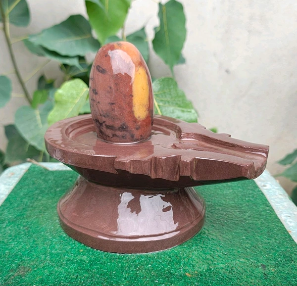 Spiritual Stone World 4 Inch Shivling 8 Inch Jaladhara 