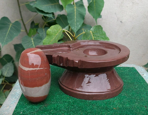 Spiritual Stone World 4 Inch Shivling 8 Inch Jaladhara 