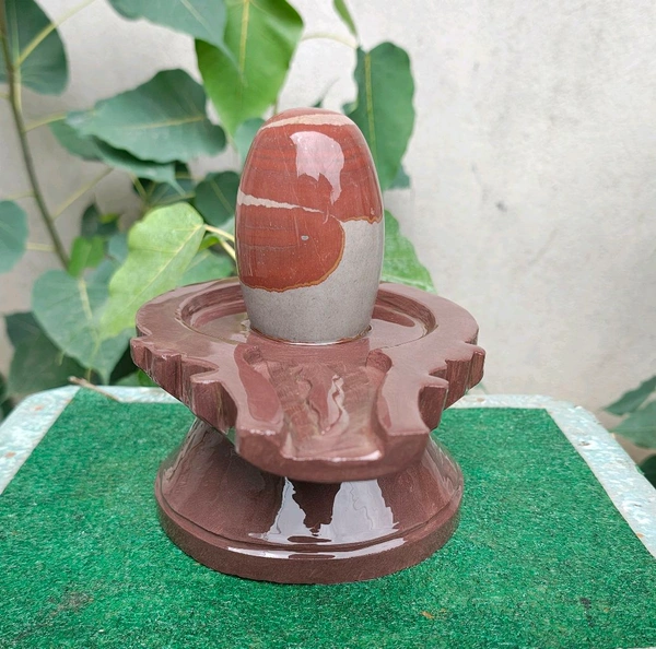 Spiritual Stone World 4 Inch Shivling 8 Inch Jaladhara 