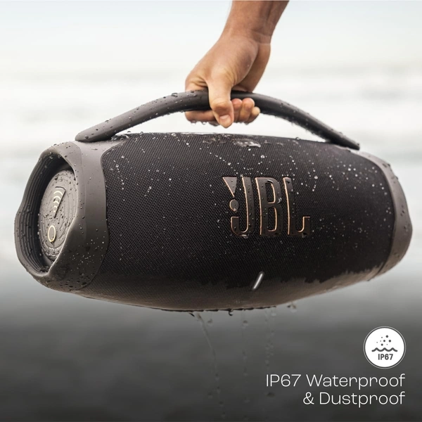 JBL Boombox3 WiFi, Deep Bass, 24H Playtime,BuiltIn Powerbank, IP67, Alexa 180 W Bluetooth Speaker (Black, Stereo Channel) - Black