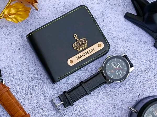 Wallet 1.0 + Wrist watch Combo - Black