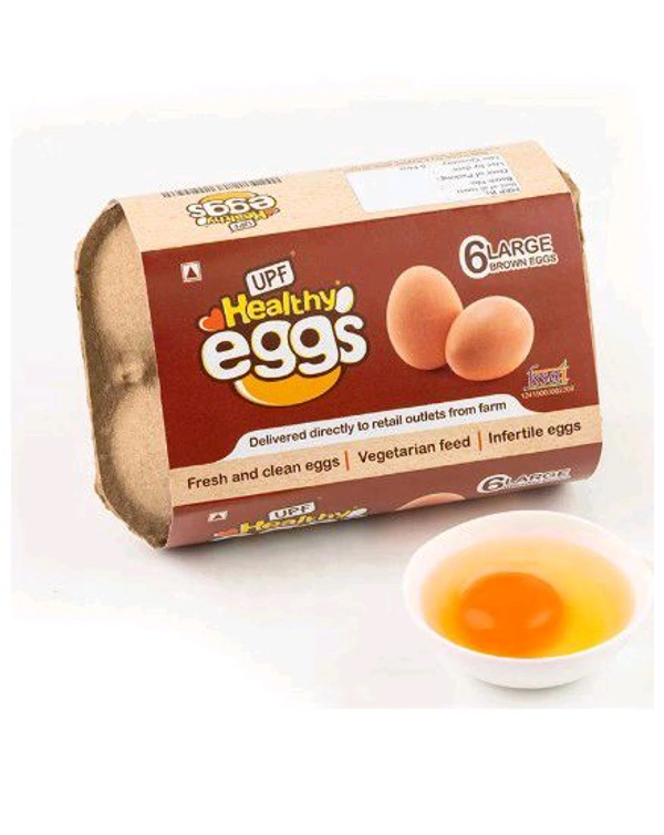 UPF Healthy  Brown- Large Eggs 6 Pieces