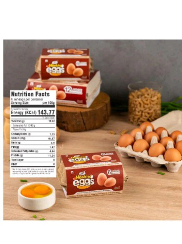 UPF Healthy  Brown- Large Eggs 6 Pieces