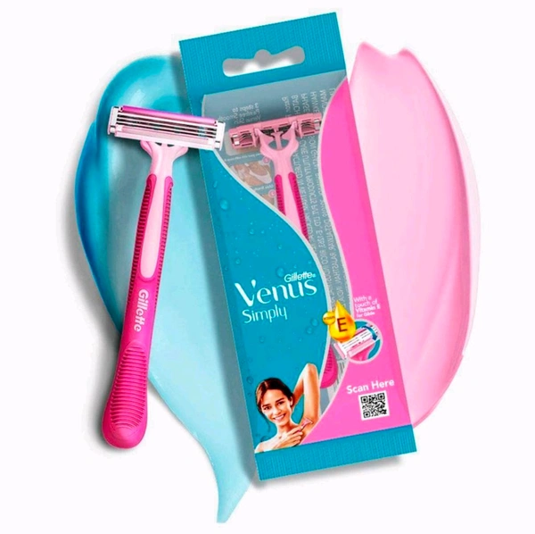 Gillette Simply Venus Manual Shaving Razor 3 Blades for Women
