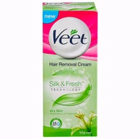 Veet Silk & Fresh Shea Butter & Lily Hair Removal Cream for Dry Skin 50 g