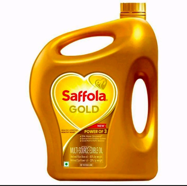 Saffola Gold Rice Bran Based Blended Oil 3 L