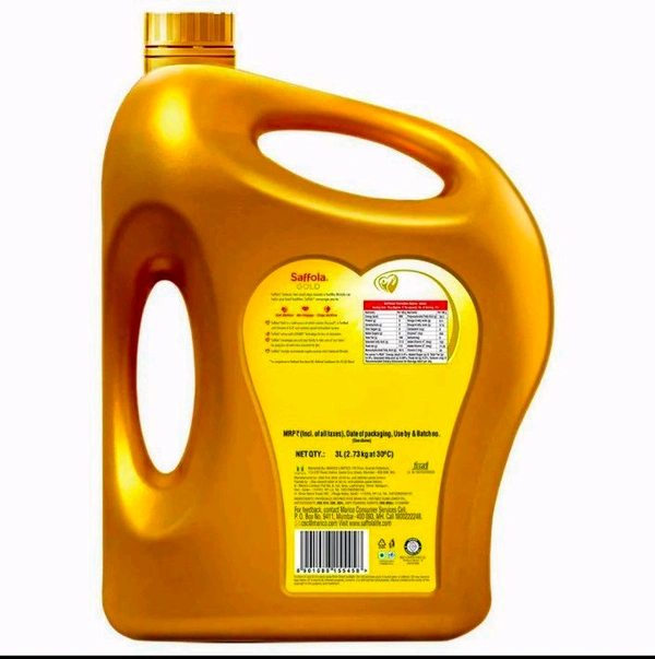 Saffola Gold Rice Bran Based Blended Oil 3 L