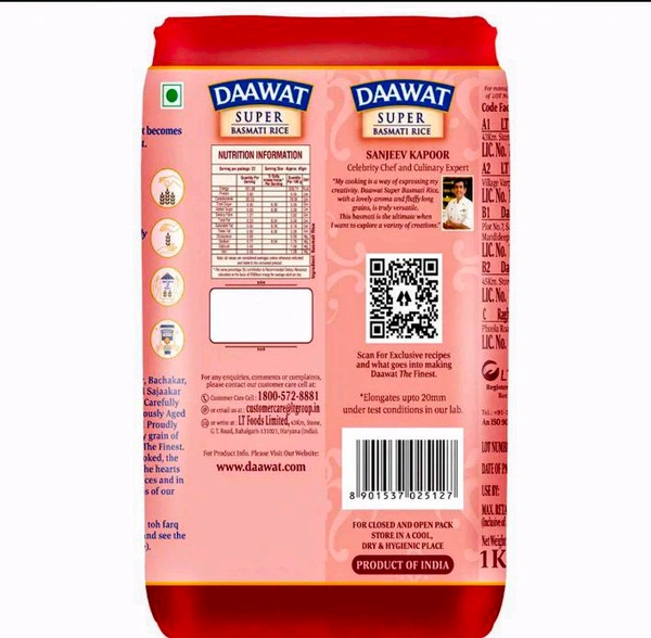 Daawat Super Basmati Rice 1 kg