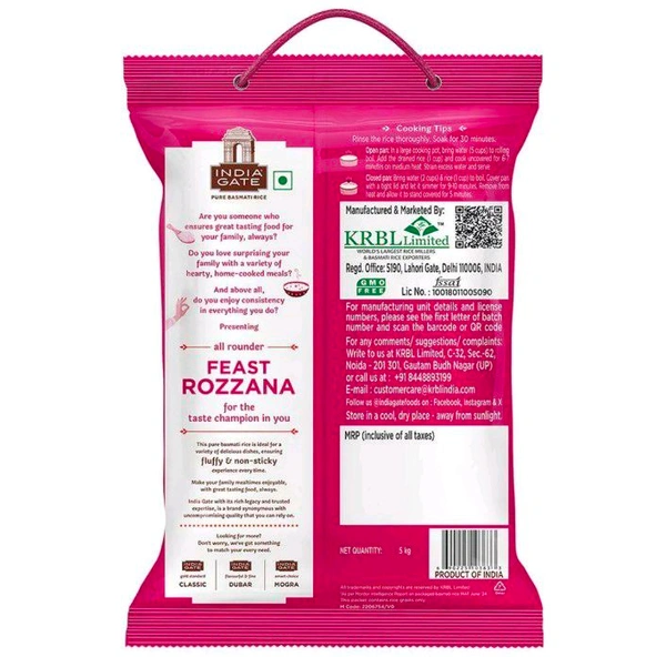 India Gate Rozana Basmati Rice 5 kg