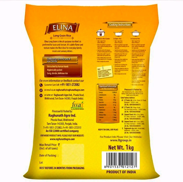Elina Long Grain Rice 1 kg