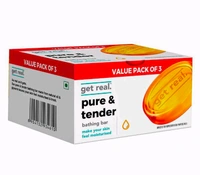 Get Real Pure & Tender Bathing Bar 125 g (Pack of 3)
