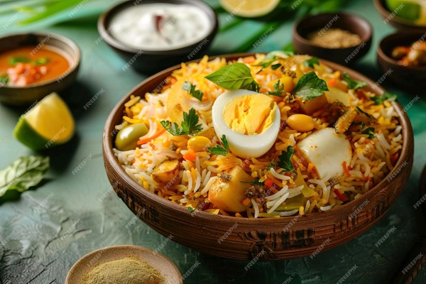 Spicy  Egg Biryani 