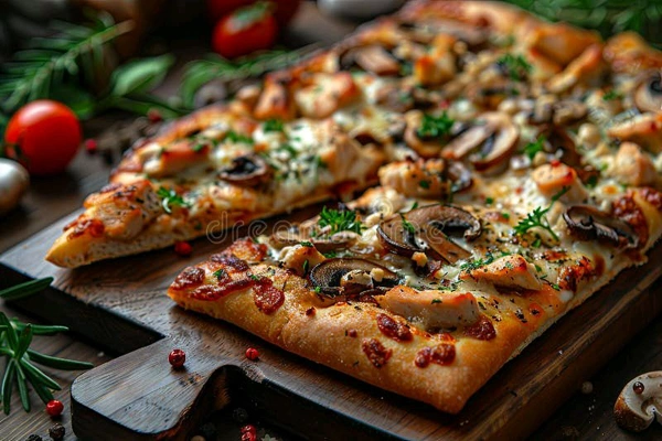 Wings  Mushroom Chicken Pizza 