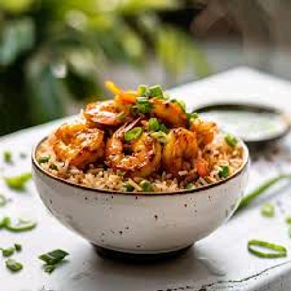 Bamboo  Schezwan Fried Rice ( Prawns)
