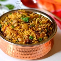 Mushroom biryani 