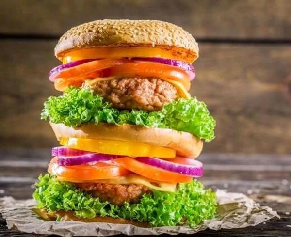 Veerabhadra bakery  Veg Tower Burger
