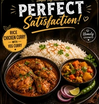 Rice Chicken Curry Includes Veg Curry { 200 g }