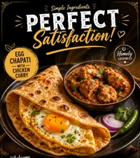 Egg Chapathi {2}+Chicken Curry
