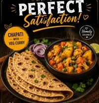 Chapathi {2} + Veg Curry 