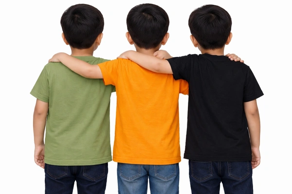 Storm Valor Boys Cotton T-Shirt (Pack of 3) - Olive, Mustard & Black Graphic Print - 5-6 Years, Multi Color