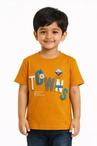 Storm Valor Boys Cotton T-Shirt (Pack of 3) - Olive, Mustard & Black Graphic Print - 5-6 Years, Multi Color