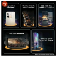 Lava Blaze 3 5G (Glass Gold, 6GB+128GB) | Segment's Fastest 5G Smartphone | Dimensity 6300 Processor | 90Hz Display | 50MP+2MP AI Camera with Vibe Light | 5000 mAh | Glass Back|18W Fast Charging - Glass gold