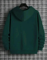 Full Sleeves Printed Hoodie for Men - Green, L