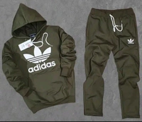 Fleece Hooded Tracksuits for Men - Black, M