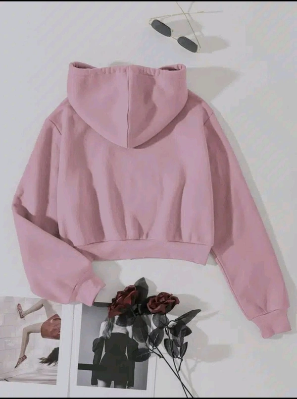 Fleece Hooded Sweatshirt for Women (Pink, S) - Pink, S