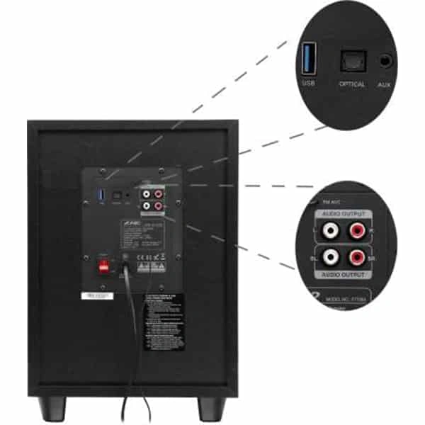 F&D F&D F7700X 80 W Bluetooth Home Theatre (Black, Stereo Channel)