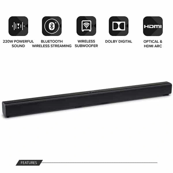 JBL Cinema SB160 2.1 Channel Soundbar with Wireless Subwoofer