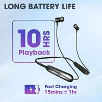 JBL Live 220BT in-Ear Wireless Neckband Headphones - Black - Black