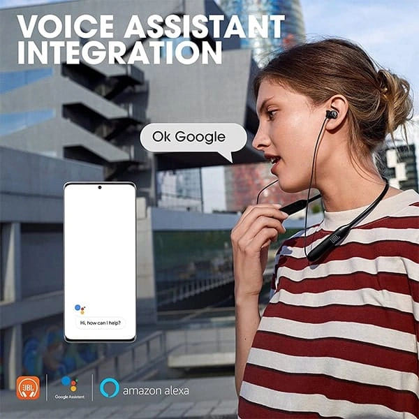 JBL Live 220BT in-Ear Wireless Neckband Headphones - Black - Black