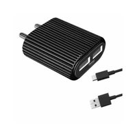 Quantum QWC-24211 12 W 2.4 A Multiport Mobile Charger with Detachable Cable - White - White