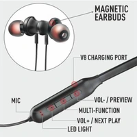 Ubon UBON BT-5100 Wireless Neckband in-Ear Bluetooth Earphones with Mic (Black)