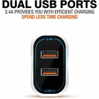 Ubon CH-600 5 W 3.4 A Multiport Mobile Charger with Detachable Cable  (White, Cable Included)