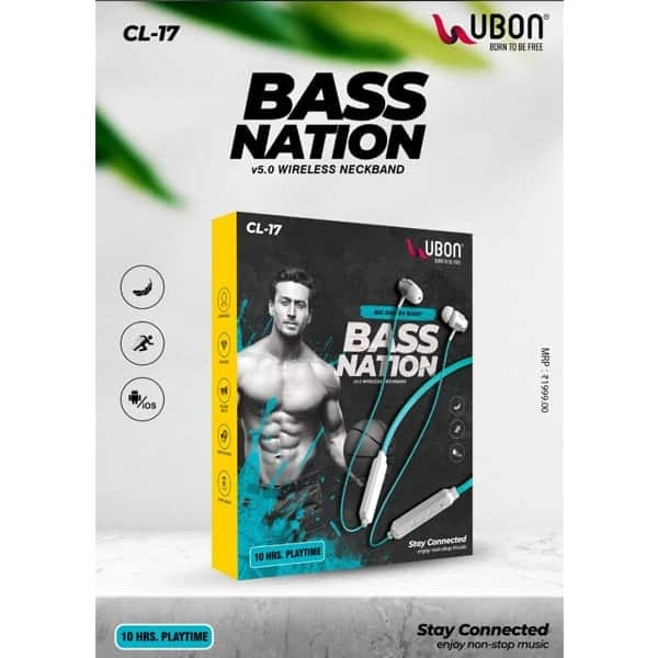 Ubon CL-17 Bass Nation Wireless Neckband with 10 Hours Playtime