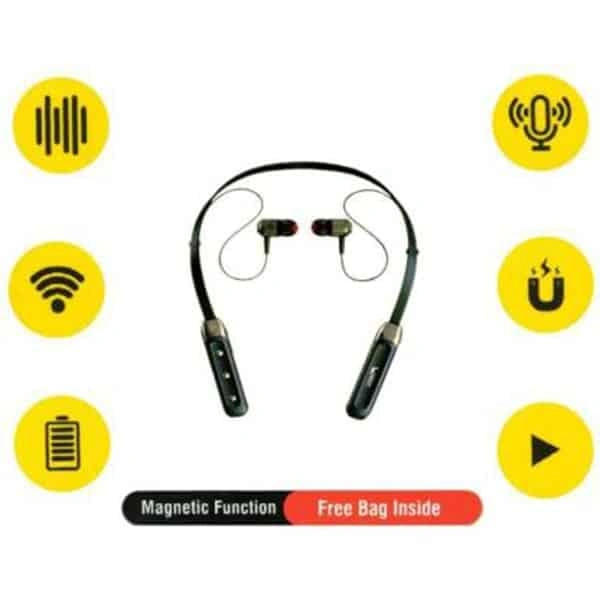 Ubon CL-95 Boom Bass Bluetooth Wireless Neckband with 12Hrs Battery Backup