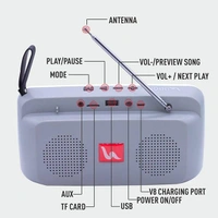 Ubon UBON SP-6850 Beatbox Wireless Speaker Portable TWS Bluetooth Rechargeable Travel Speaker