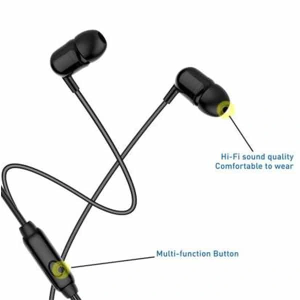 Ubon UB-760 Champ 3.5mm in-Ear Wired Earphones - Black - Black