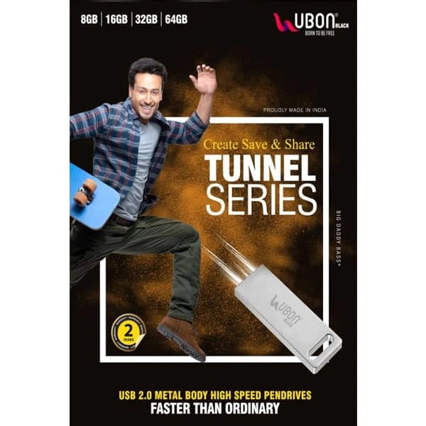 Ubon USB 2.0 Metal Body High Speed Pen Drive - 16 GB