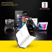 Ubon UBON USB Charger CH500 2.6A Dual USB Port Boost Charger with C Type Cable Included