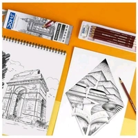 DOMS Drawing & Sketching Graphite Pencils - Grade HB, 2B, 4B, 6B, 8B & 10B | Hi Precision For Sketching | Dark & Neat Drawing | Comes With 1 Eraser (Pack of 6 x 1 Set)