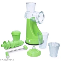 Combo Manual Fruit Juicer Hand juicer, Fruit juicer Manual juicer Instant juicer Orange juicer, Steel Handle Juicer & Mango Peeler - Breadth:14Cm Height:20Cm, Green