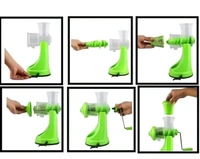 Combo Manual Fruit Juicer Hand juicer, Fruit juicer Manual juicer Instant juicer Orange juicer, Steel Handle Juicer & Mango Peeler - Breadth:14Cm Height:20Cm, Green