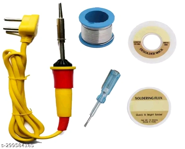 Soldering Iron Kit, 25W Welding Tool with High Temperature Kit With Flux, Tester, Wire , WickName: Soldering Iron Kit, 25W Welding Tool with High Temperature Kit